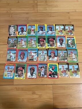 1975 Topps Baseball Houston Astros Lot of 28 Vintage Cards w/ Duplicates Cruz
